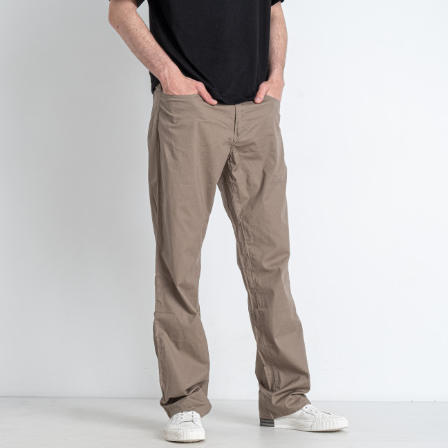 0558-2 темно-бежевые мужские брюки (стрейчевые, 6 ед. размеры полубатал: 33. 34. 36. 36. 40. 42) Брюки: артикул 1146795
