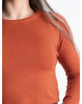 2027-8 темно-оранжевая женская кофта (5 ед. размеры полубатал: L. L. XL. 3XL. 3XL): артикул 1143486
