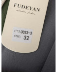 3033-3* темно-серые женские брюки (FUDEYAN, ткань лён, 6 ед. размеры батал: 31. 32. 33. 34. 35. 36) выдача на следующий день: артикул 1144568