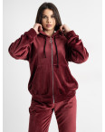 0621-55 бордовый женский спортивный костюм (5'TH AVENUE, зимний велюр, 3 ед. размеры норма: 42. 44. 46): артикул 1140990