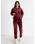 0621-55 бордовый женский спортивный костюм (5'TH AVENUE, зимний велюр, 3 ед. размеры норма: 42. 44. 46): артикул 1140990