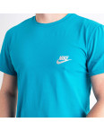8065-75 БИРЮЗОВАЯ футболка мужская с принтом (5 ед. размеры: S.M.L.XL.2XL): артикул 1135586