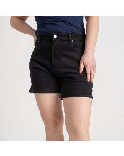 3054-1 черные женские джинсовые шорты (SAINT WISH, стрейчевые, 6 ед. размеры полубатал: 28. 29. 30. 31. 32. 33) Saint Wish
