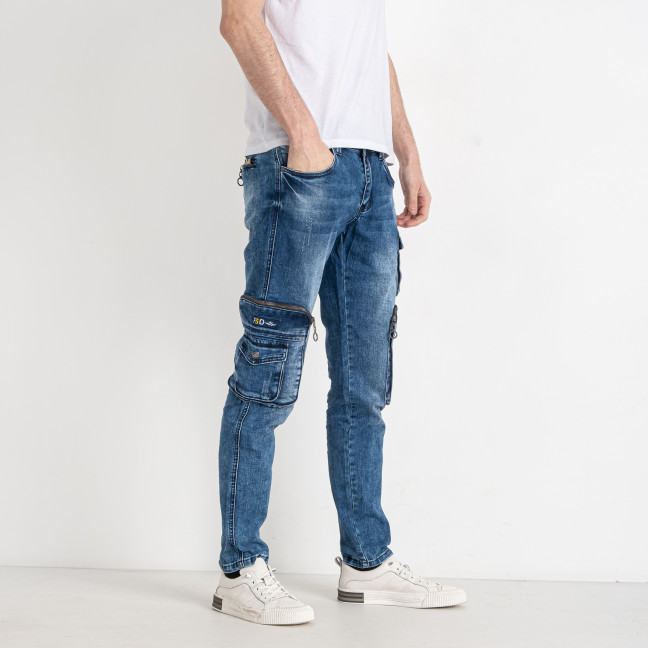 8315 FANGSIDA джинсы мужские синие стрейчевые (8 ед. размеры: 27.28.29.30.31.32.33.34)                Fangsida: артикул 1137494