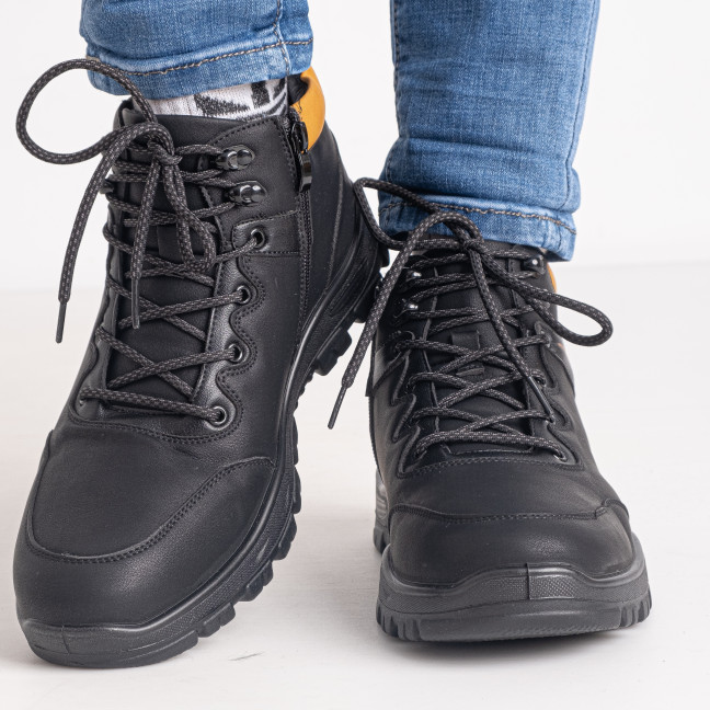 0712-42 размер 42 черные мужские ботинки (мех, экокожа хорошего качества, коробка в комплекте) Ботинки: артикул 1142405