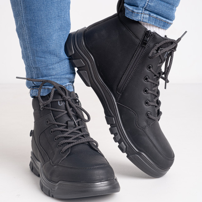 0505-40 размер 40 черные мужские ботинки (мех, экокожа хорошего качества, коробка в комплекте) Ботинки: артикул 1142419