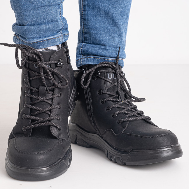 0505-42 размер 42 черные мужские ботинки (мех, экокожа хорошего качества, коробка в комплекте) Ботинки: артикул 1142421