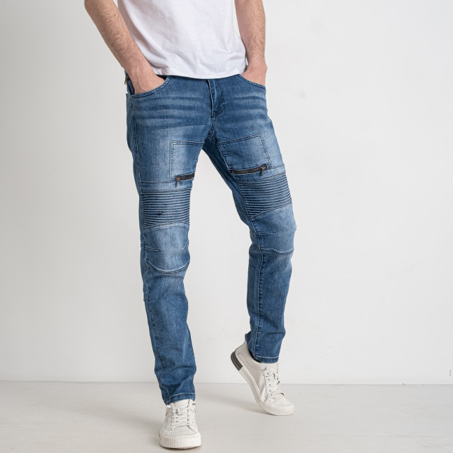 8330 FANGSIDA мужские джинсы синие стрейчевые (8 ед. размеры: 27.28.29.30.31.32.33.34) Fangsida: артикул 1137489