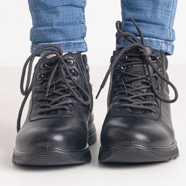 0805-741 размер 41 черные мужские ботинки (мех, экокожа хорошего качества, коробка в комплекте) Ботинки: артикул 1142398