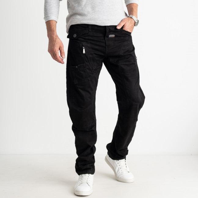 1300 MIGACH джинсы мужские чёрные котоновые (7 ед. размеры: 29.30.31.32.33.34.36) Migach: артикул 1139645
