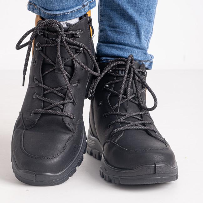 0701-43 размер 43 черные мужские ботинки (мех, экокожа хорошего качества, коробка в комплекте) Ботинки: артикул 1142394