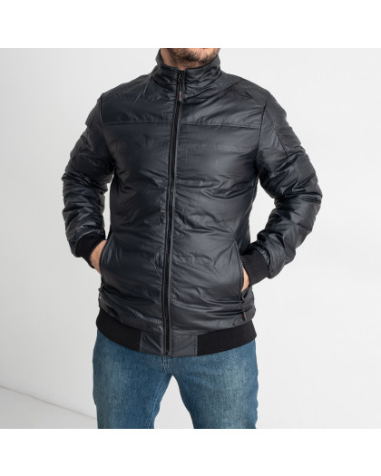 8181-1* черная мужская куртка (экокожа, 5 ед. размеры норма: L. XL. 2XL. 3XL. 4XL) выдача на следующий день Куртка