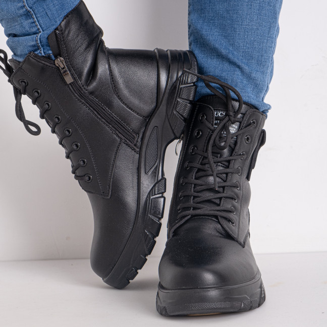3015-141 размер 41 черные женские ботинки (мех, экокожа хорошего качества, коробка в комплекте) Ботинки: артикул 1142282