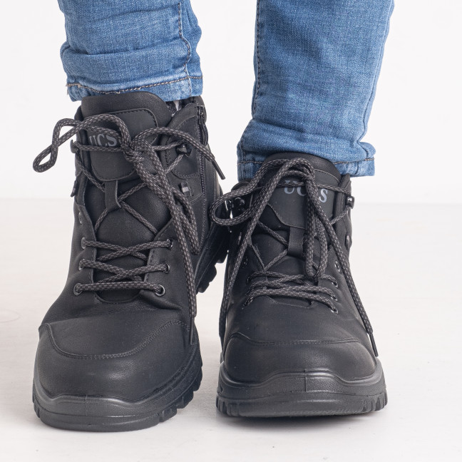 0713-740 размер 40 черные мужские ботинки (мех, экокожа хорошего качества, коробка в комплекте) Ботинки: артикул 1142382