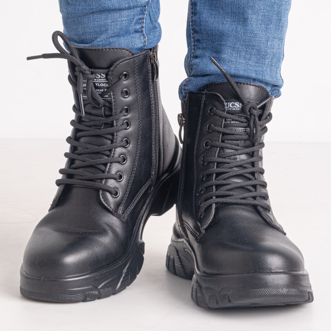0001-136 размер 36 черные женские ботинки (мех, экокожа хорошего качества, коробка в комплекте) Ботинки: артикул 1142308