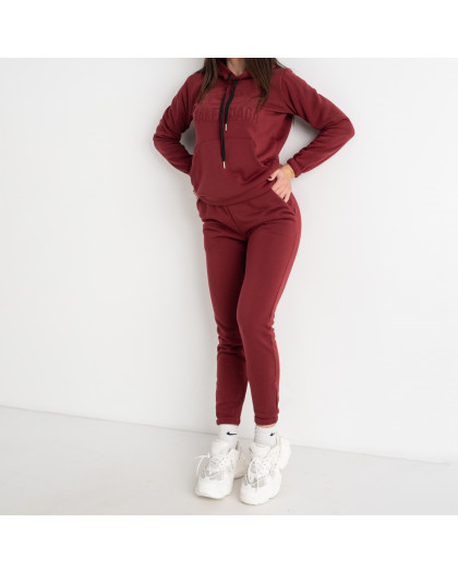 5748-5* бордовый женский спортивный костюм (флис, 4 ед. размеры норма: 46. 48. 50. 52)  Спортивный костюм