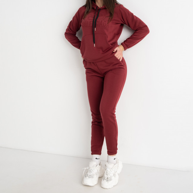 5748-5* бордовый женский спортивный костюм (флис, 4 ед. размеры норма: 46. 48. 50. 52)  Спортивный костюм: артикул 1141041