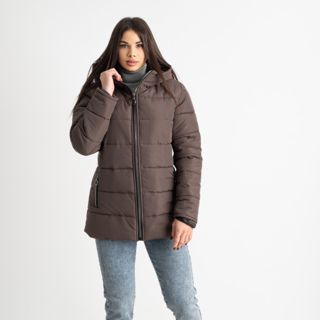 0007-9 коричневая женская куртка (5'TH AVENUE, флисовая подкладка, 3 ед. размеры норма: 42. 44. 46) 5`th Avenue: артикул 1141087