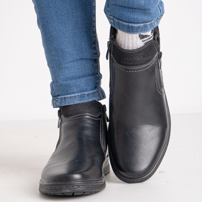 0613-741 размер 41 черные мужские ботинки (мех, экокожа хорошего качества, коробка в комплекте) Ботинки: артикул 1142349