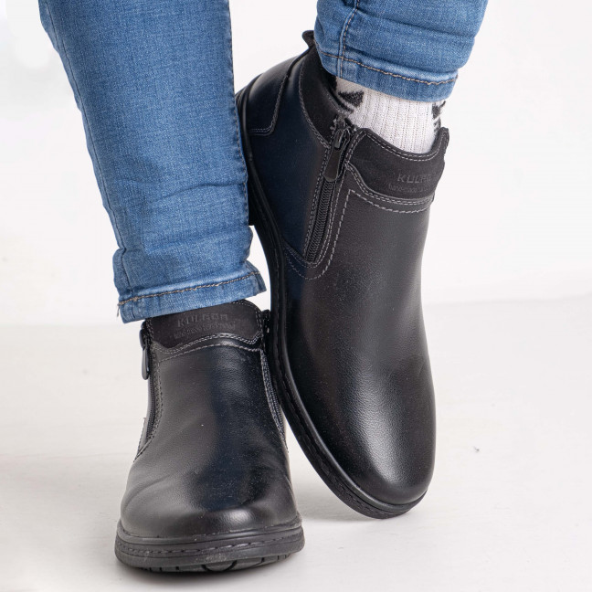 0613-743 размер 43 черные мужские ботинки (мех, экокожа хорошего качества, коробка в комплекте) Ботинки: артикул 1142351