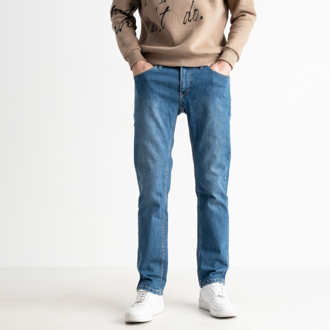 0909-1 голубые мужские джинсы (стрейчевые, 6 ед. размеры норма: 31. 32. 33. 34. 36. 38) Джинсы: артикул 1141137