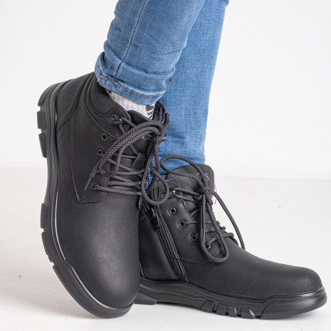 0509-45 размер 45 черные мужские ботинки (мех, экокожа хорошего качества, коробка в комплекте) Ботинки: артикул 1142367