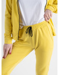 0908-8 ЖЕЛТЫЙ спортивный костюм женский из турецкой двунитки ( 4 ед. размеры: S.M.L.XL): артикул 1130124