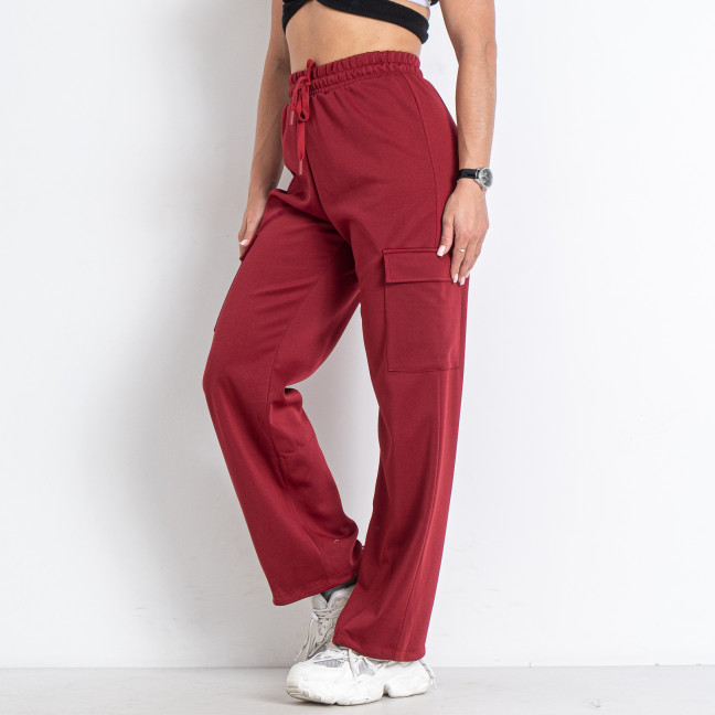 1355-55 бордовый женские спортивные штаны (двунитка, 5 ед. размеры на бирках: S. M. L. XL. 2XL, большемерят на 1-2 размера) Спортивные штаны: артикул 1147020