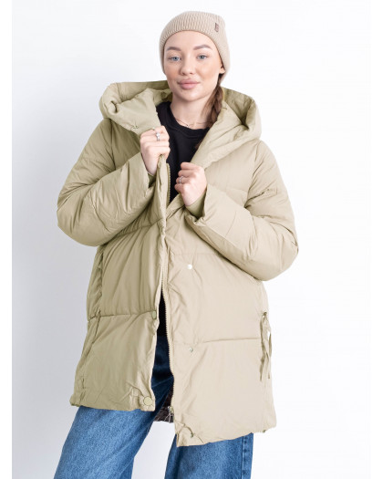 0702-3 бежевая женская куртка (синтепон, 4 ед. размеры норма: M. L. XL. 2XL) Куртка