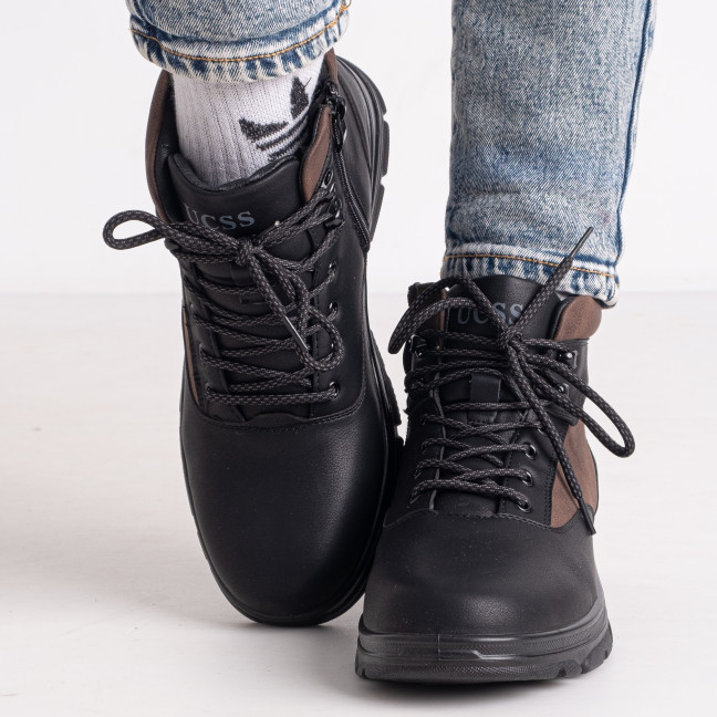 0602-42 размер 42 черные мужские ботинки (мех, экокожа хорошего качества, коробка в комплекте) Ботинки: артикул 1142377