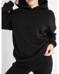 2111-1 YOLA черный женский спортивный костюм из трехнитки на флисе (4 ед. размеры: S.M.L.XL): артикул 1124091