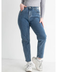 0026 New Jeans мом полубатальный женский голубой стрейчевый (6 ед. размеры: 28.29.30.31.32.33): артикул 1132097