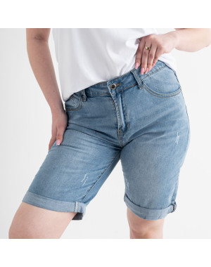 3033 # NEW JEANS джинсовые шорты женские голубые батальные стрейчевые (6 ед.размеры:31.32.33.34.36.38)