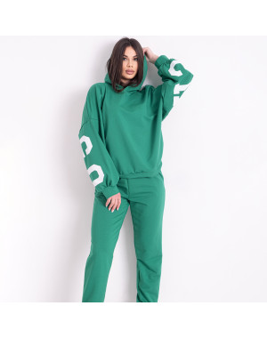 0540-7 зеленый женский спортивный костюм (5'TH AVENUE, турецкая двунитка, 3 ед. размеры норма: 42. 44. 46)