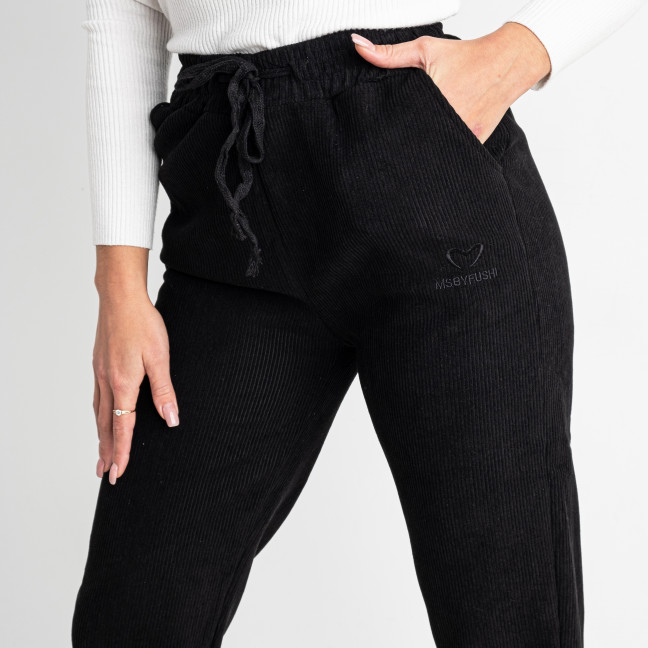 2011-12  Чёрные женские спортивные штаны (New fashion, на флисе, 2 ед. размер на бирке: 4XL соответствуют XL) New Fashion: артикул 1141288