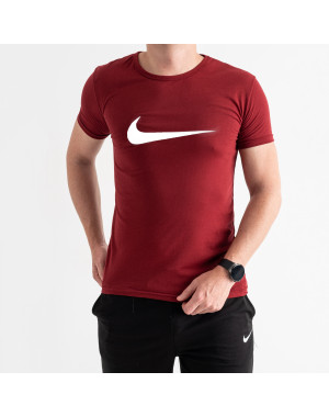 20204-33 КРАСНАЯ футболка мужская с БЕЛЫМ принтом (4 ед.размеры: M.L.XL.XXL)