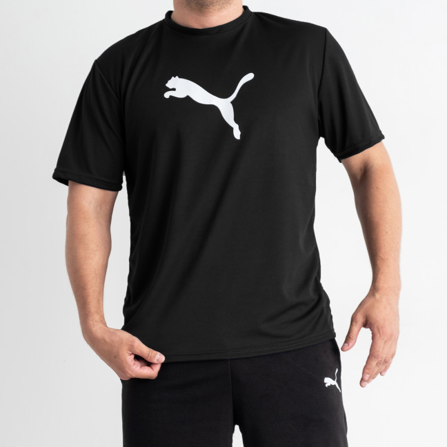 1365-1 ЧЁРНАЯ футболка мужская ткань COOLMAX с принтом ( 5 ед.размеры: M.L.XL.2XL.3XL) Футболка: артикул 1135844