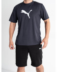 3365-6 ТЁМНО СЕРЫЙ спортивный костюм мужской (футболка + шорты) С ПРИНТОМ (5 ед. размеры: M.L.XL.2XL.3XL): артикул 1135785