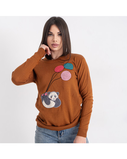 2015-9 коричневый женский свитер (1 ед. один универсальный размер: 42-46) Свитер