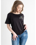 8269 ЧЕРНАЯ ПАТРИОТИЧЕСКАЯ футболка женская полубатальная (3 ед.размеры: XL): артикул 1133080