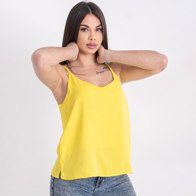 1065-8 желтая женская блузка на тонких бретельках (MINIMAL, 1 ед. один универсальный размер: S-M)  Minimal: артикул 1142893