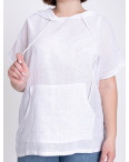 3565-10 белая женская футболка (лён, 4 ед. размеры батал: 3XL. 4XL. 5XL. 6XL): артикул 1145059