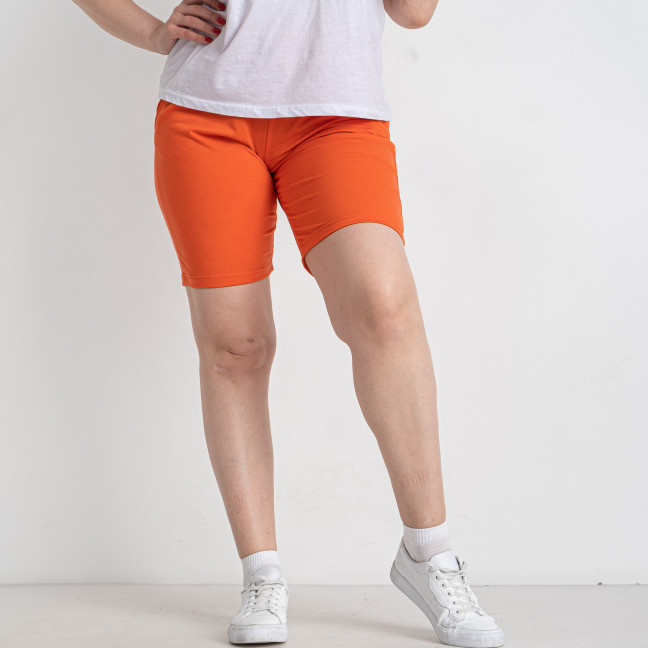 5784-4 оранжевые женские шорты (двунитка, 5 ед. размеры полубатал: 46. 48. 50. 52. 54) Шорты: артикул 1144913