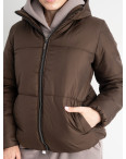 0004-14 КОРИЧНЕВАЯ 5`th Avenue куртка зефирка женская с капюшоном на синтепоне (3 ед. размеры: 42.44.46): артикул 1137363