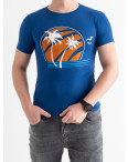 7071-2 СИНЯЯ футболка мужская с принтом (4 ед.размеры: M.L.XL.2XL): артикул 1133355