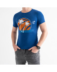 7071-2 СИНЯЯ футболка мужская с принтом (4 ед.размеры: M.L.XL.2XL): артикул 1133355