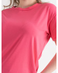 0025-25 МАЛИНОВАЯ ПОЛУБАТАЛЬНАЯ футболка женская турецкий хлопок ( 3 ед.размеры: 48.50.52): артикул 1135767