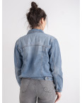 0909 голубая женская джинсовая куртка (NEW JEANS, коттоновая, 6 ед. размеры молодежка: XS. S. M. L. XL. 2XL): артикул 1142984