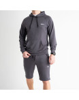 1600-2 серый мужской спортивный костюм (Yola, худи+шорты, 4 ед.размеры норма: M.L.XL.2XL): артикул 1133478