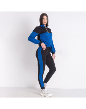 0353-2 черно-синий женский спортивный костюм (двунитка, 4 ед. размеры на бирках: S. M. L. XL, соответствуют молодежке XXS. XS. S. M)